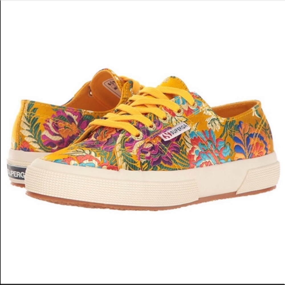 Superga brocade shoes sz 10 - Picture 1 of 4